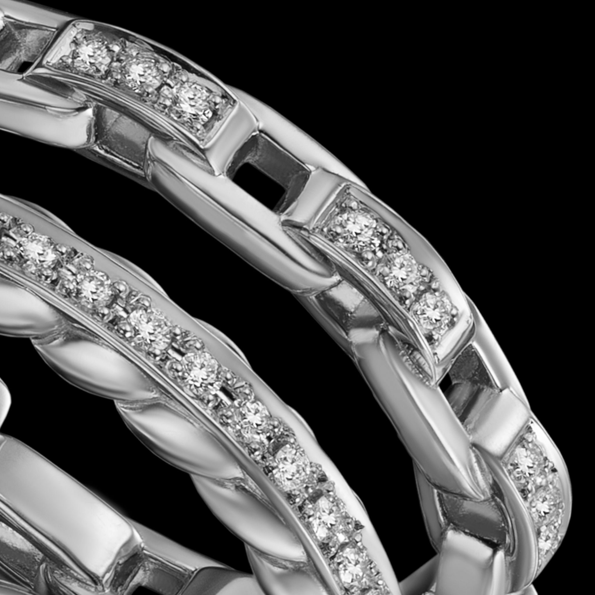 Harmony Twin Ring (white gold with diamonds)