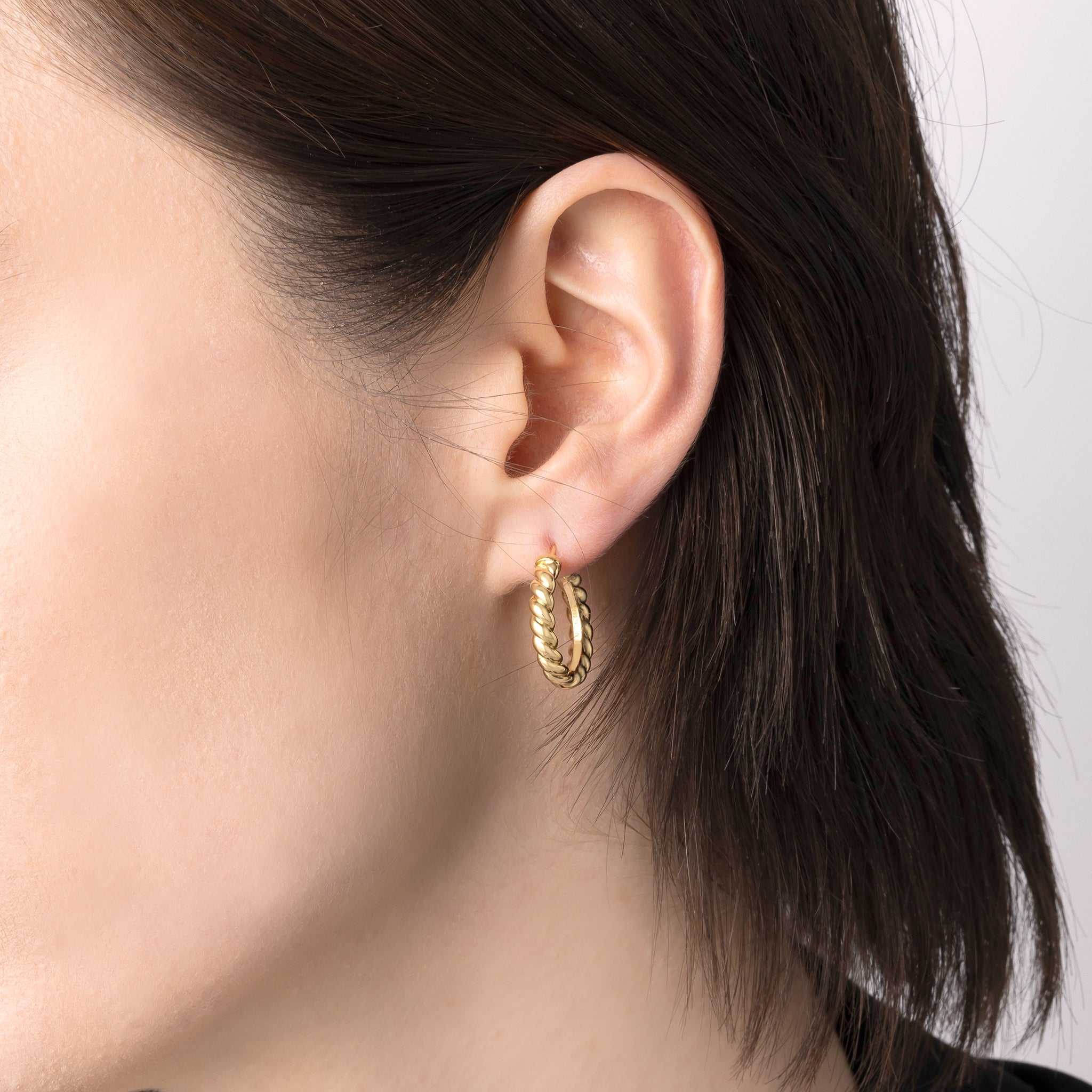 Birth Narrow Earrings (yellow gold)