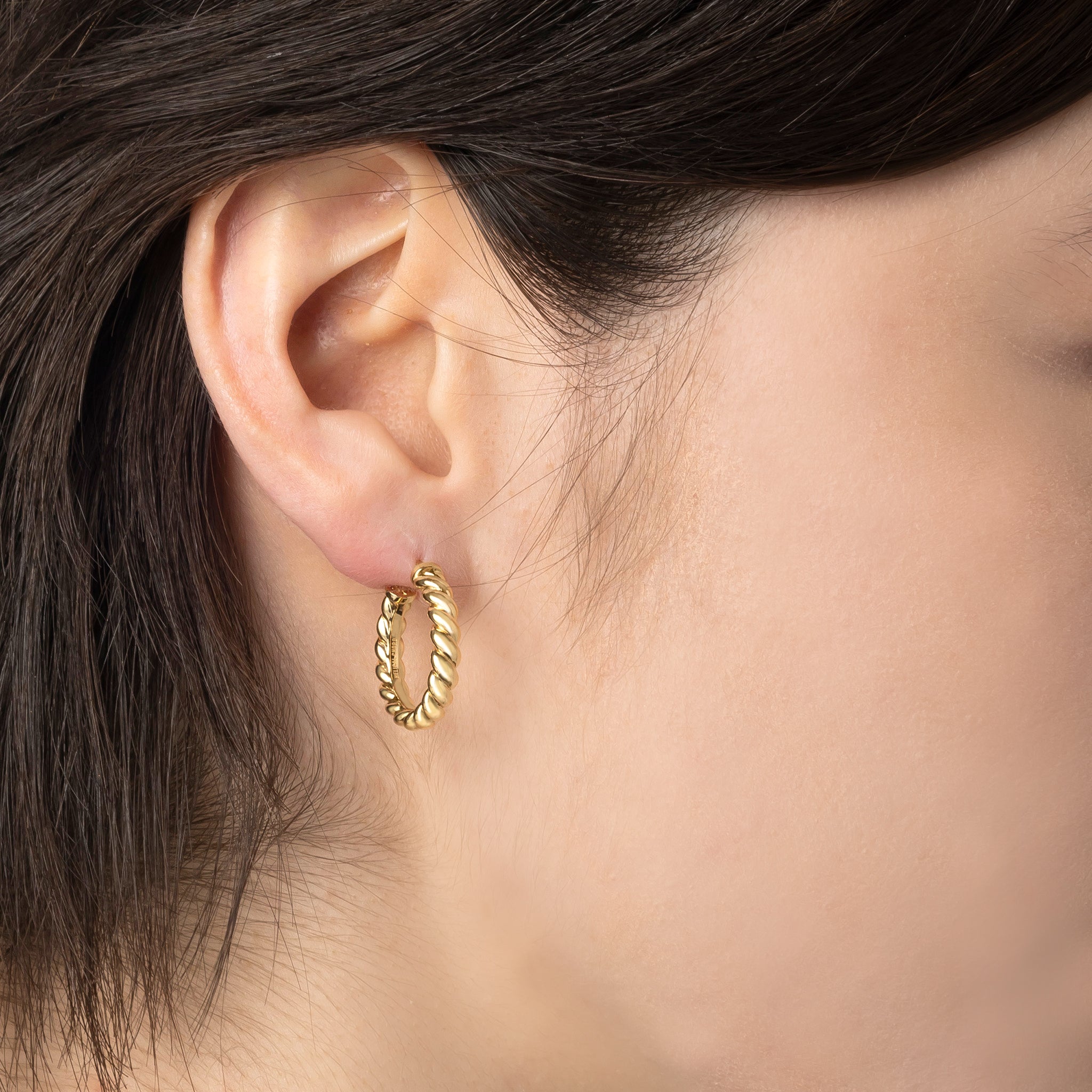 Birth Narrow Earrings (yellow gold)