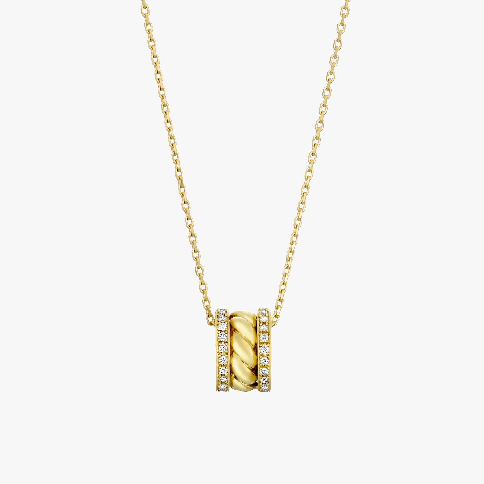 Birth Eternal Necklace (yellow gold with melee diamonds)