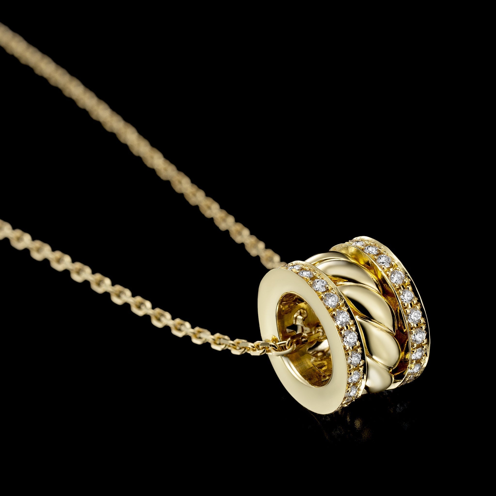 Birth Eternal Necklace (yellow gold with melee diamonds)