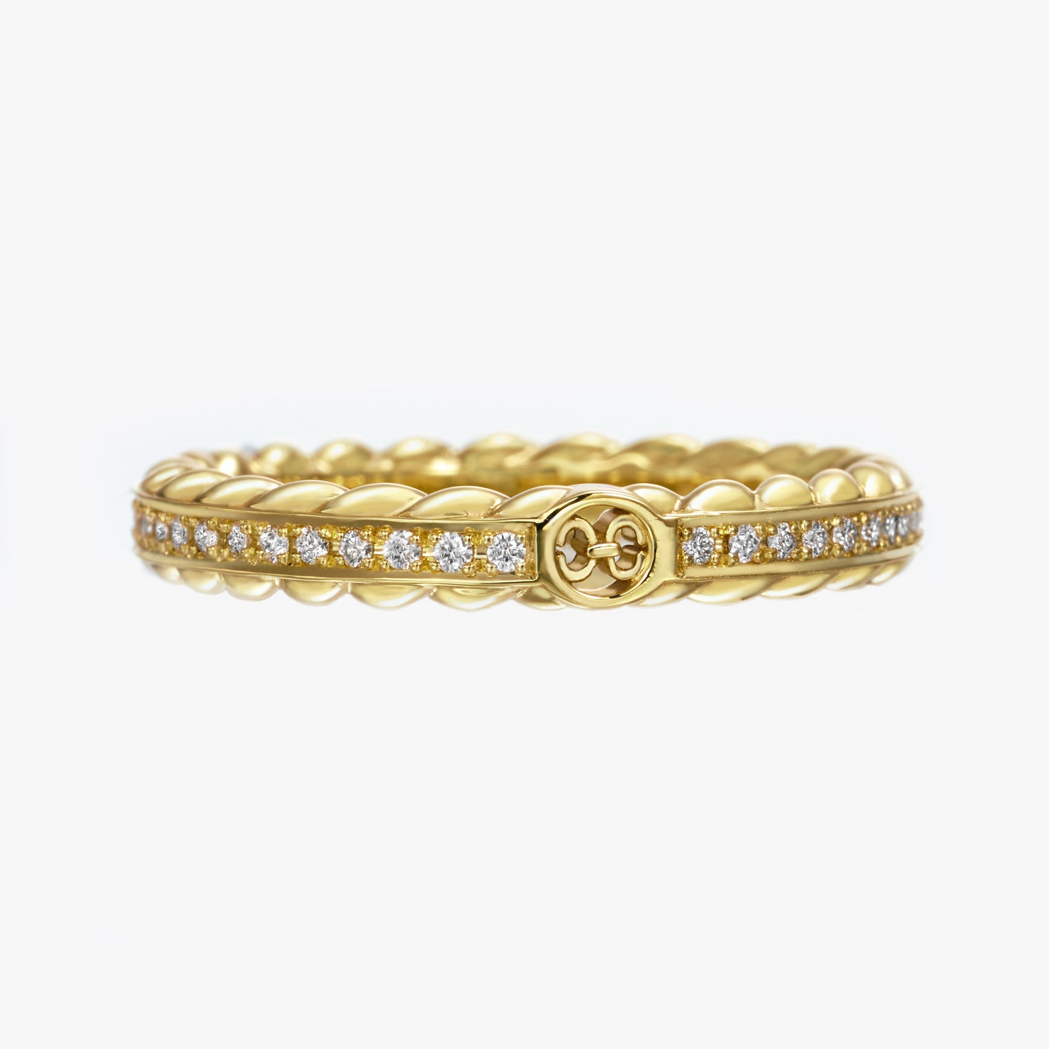 Birth Narrow Ring (yellow gold with diamonds)