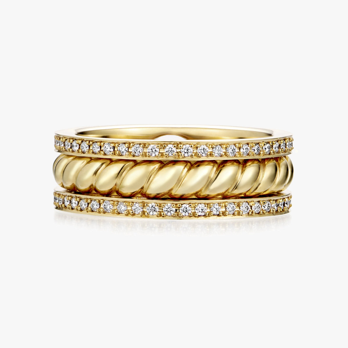 Birth Eternal Ring (yellow gold with diamonds)