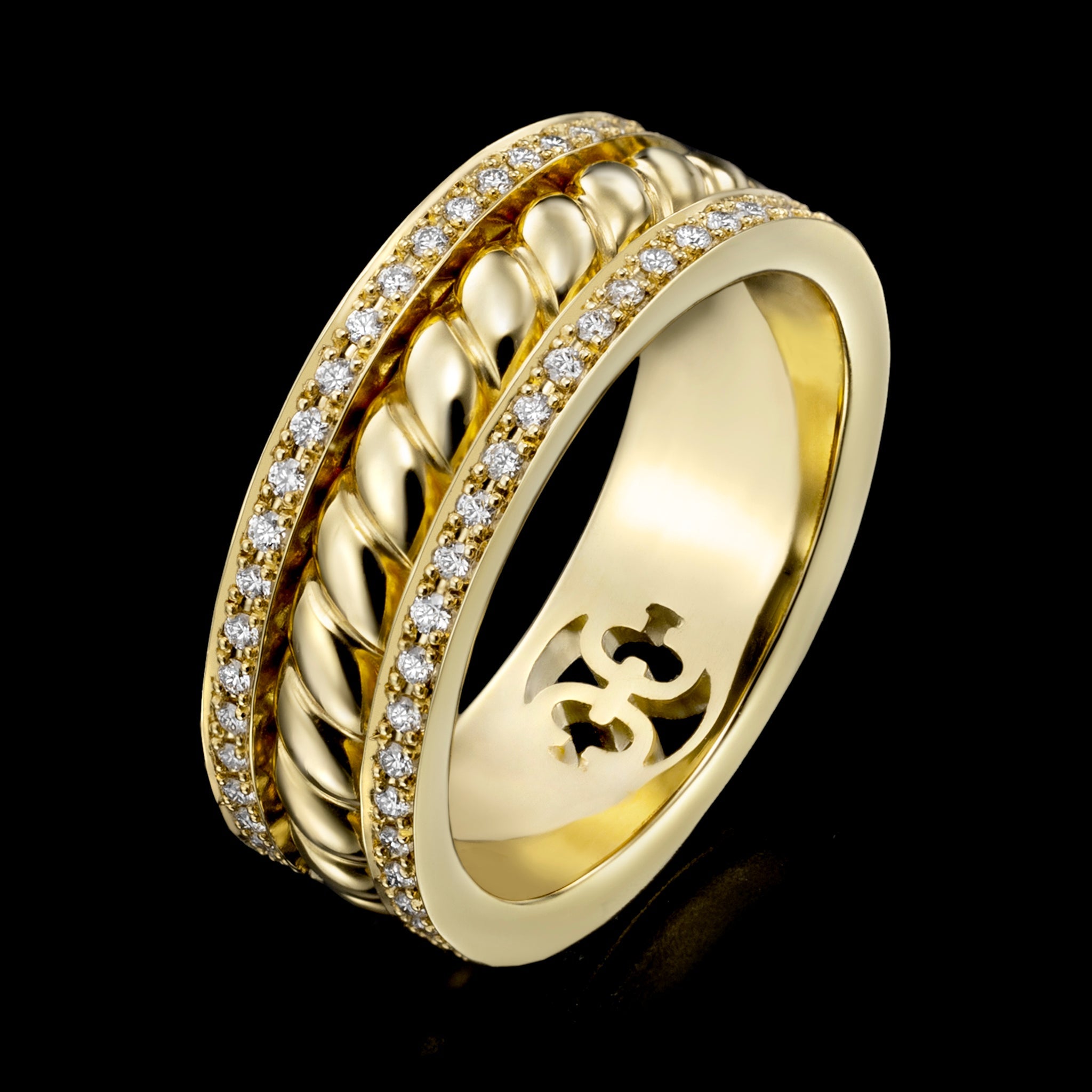 Birth Eternal Ring (yellow gold with diamonds)