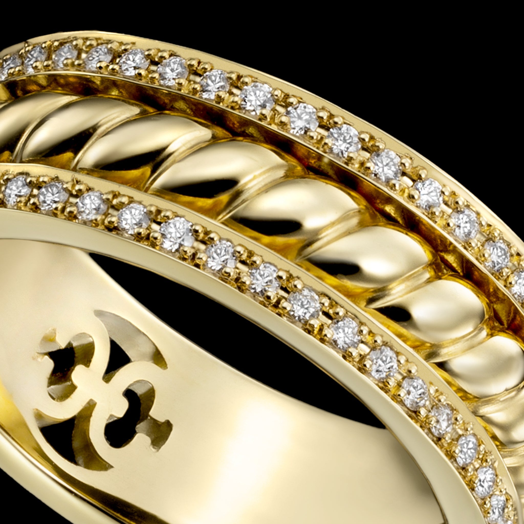 Birth Eternal Ring (yellow gold with diamonds)