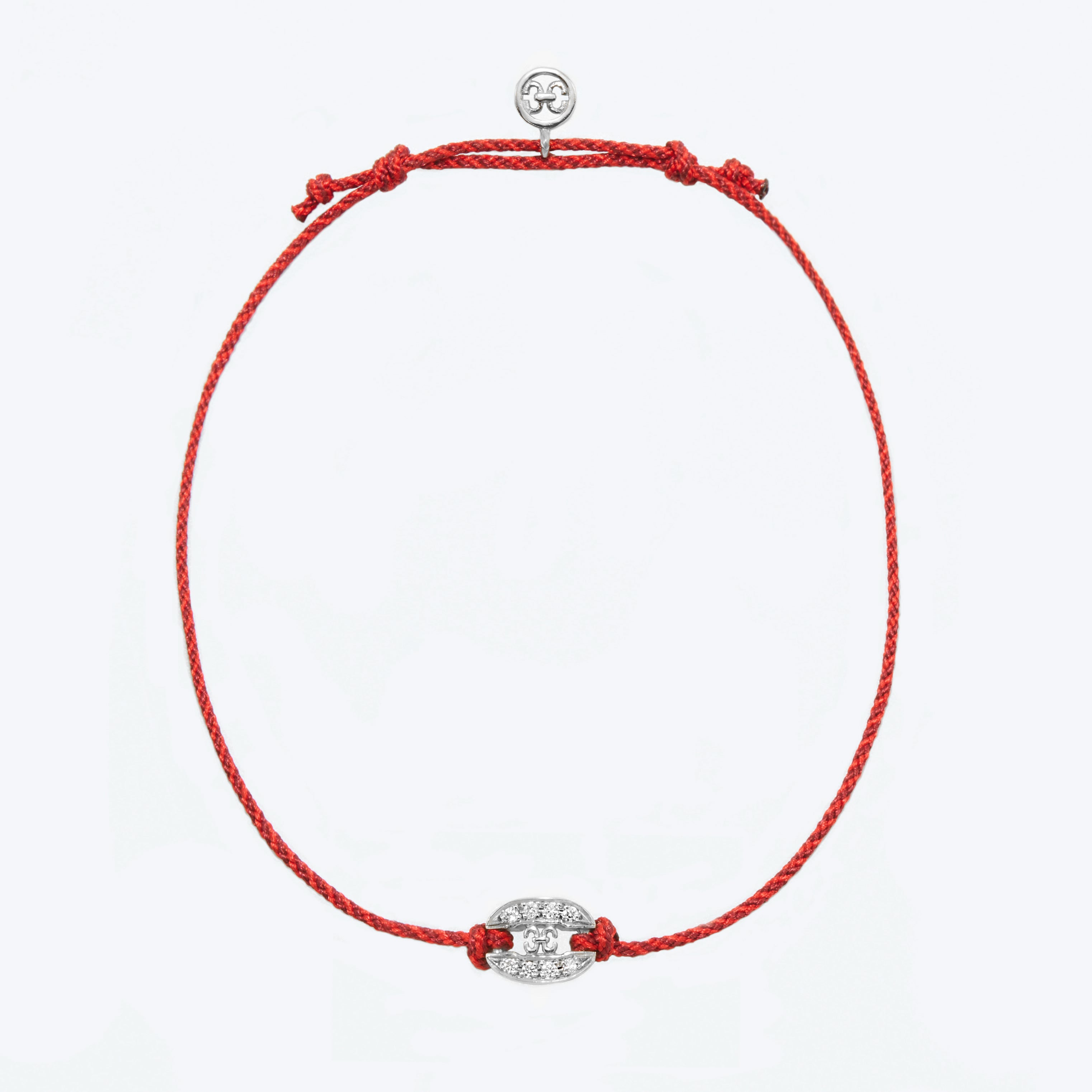 LINKS SAMURAI BRAIDED CORD BRACELET(white gold with melee diamonds)