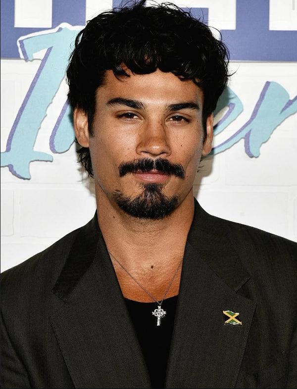 Harmony Iconic Cross Samurai Braided Cord Necklace (white gold with diamonds)